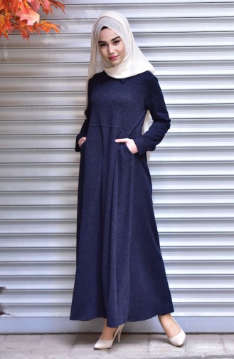 Robe Hijab Bleu Marine 1127-02