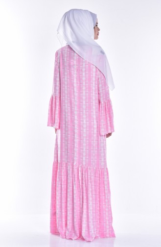 Pink Hijab Dress 10081-02