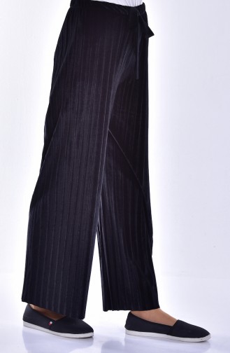 Pleated Velvet Trousers 2501-06 Black 2501-06