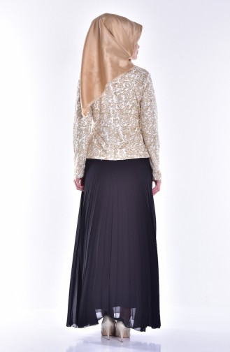 Schwarz Hijab-Abendkleider 6331-02