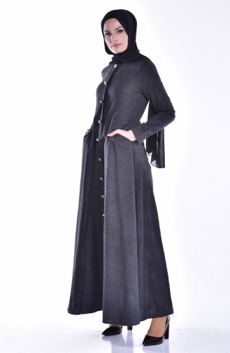 Black Hijab Dress 7144-02