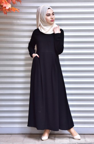 Dress with Pockets 1127B-01 Black 1127B-01