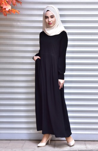 Dress with Pockets 1127B-01 Black 1127B-01