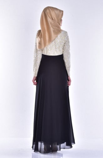 Black Hijab Evening Dress 6316-03