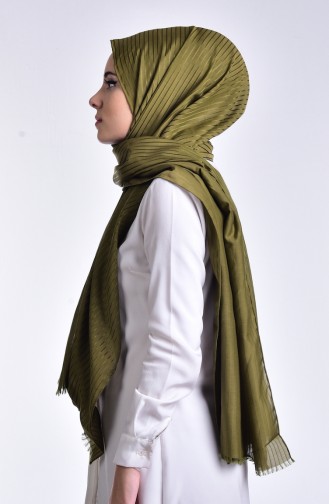 شال للرأس لون زيتي 9906-02