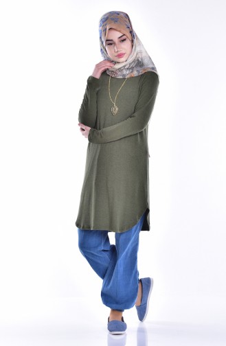 Tunic with Necklace 1352-02 Green 1352-02