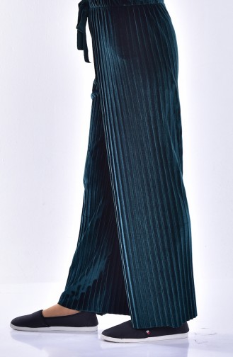 Pantalon Velours Plissé 2501-05 Vert emeraude 2501-05