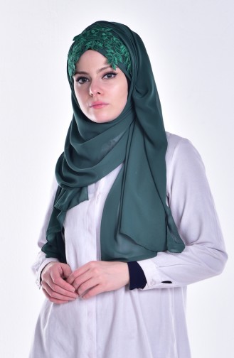 Emerald Green Shawl 08