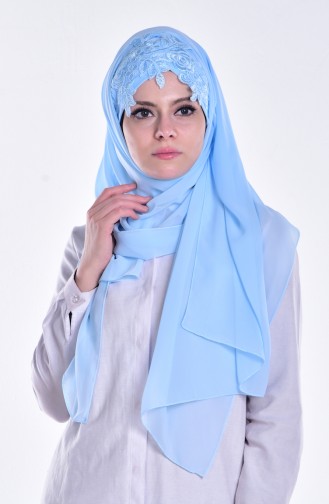 Baby Blue Shawl 09