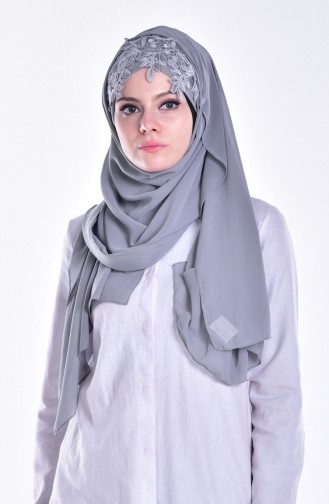 Dark Gray Shawl 11