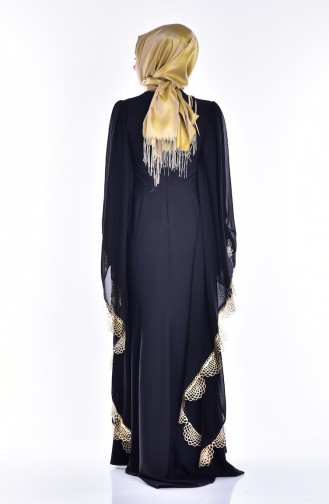 Black Hijab Evening Dress 2030-04