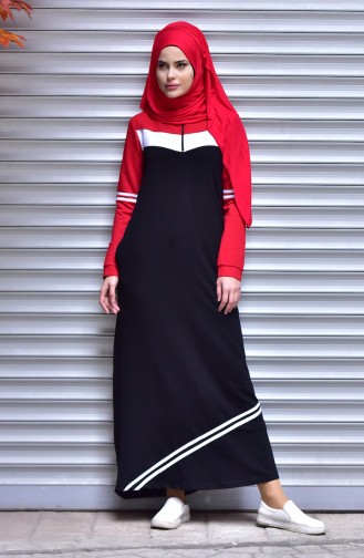 Garnili Spor Elbise 1502-01 Siyah