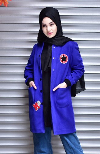 Thin Cache Coat with Snap-Fastener 41017-03 Saxon Blue 41017-03