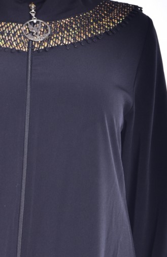 Abaya mit Reißverschluss 99106-03 Schwarz 99106-03