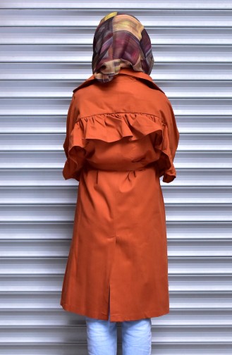 Orange Trench Coats Models 4560-02