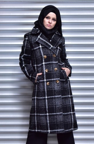 معطف طويل أسود 41015-03