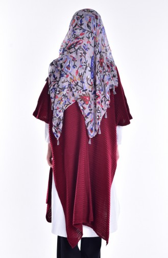 Claret Red Poncho 31021-03