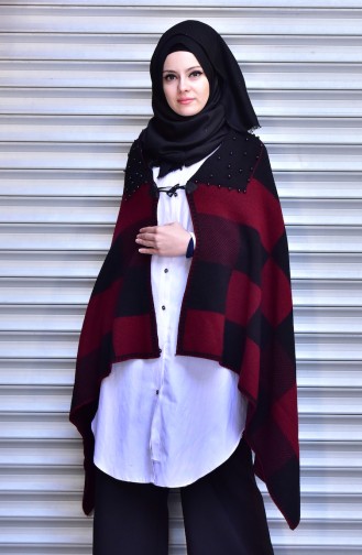 Claret red Poncho 17581-01