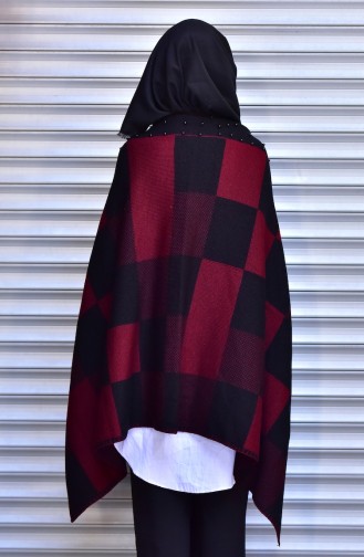 Claret red Poncho 17581-01