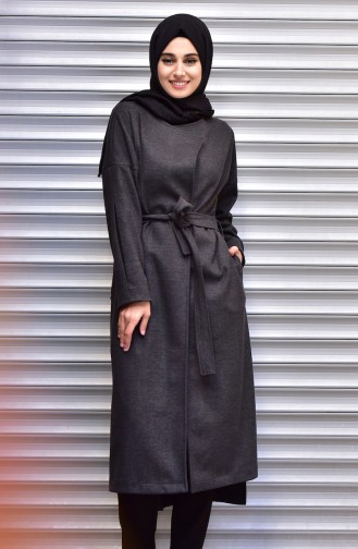 SUKRAN Belted Cape 35799-01 Gray 35799-01