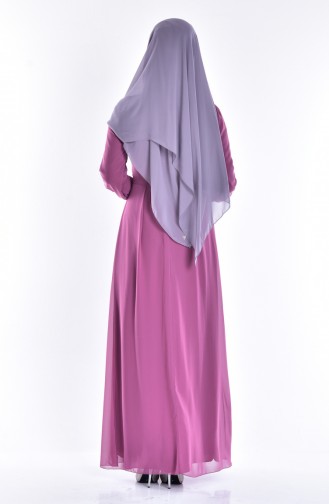 Beige-Rose Hijab-Abendkleider 52640-02
