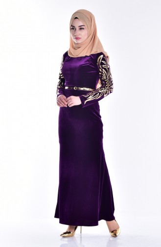 Robe Velours 52642-01 Pourpre 52642-01
