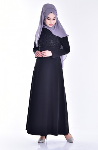 Black Hijab Dress 0117-01