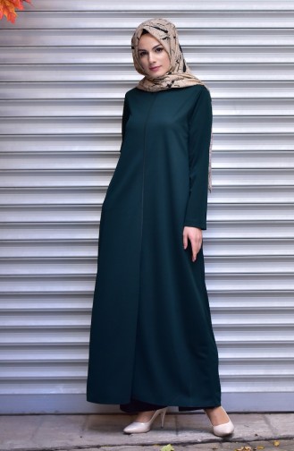 Abaya mit Tasche 0115-05 Smaragdgrün 0115-05