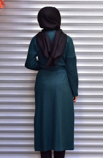 SUKRAN Belted Cape 35799-05 Emerald Green 35799-05