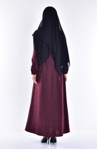 Claret red İslamitische Jurk 0150-01