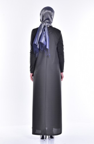 Khaki Hijab Dress 2125-02