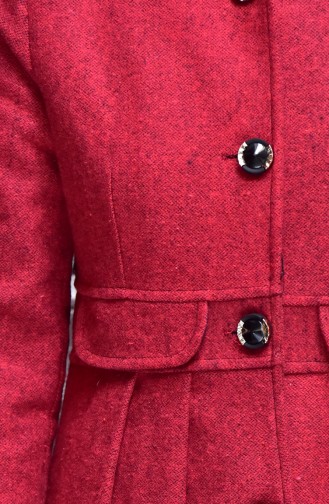 معطف طويل أحمر 7002-12