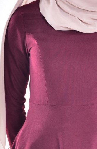 Dark Claret Red Hijab Dress 4122A-13