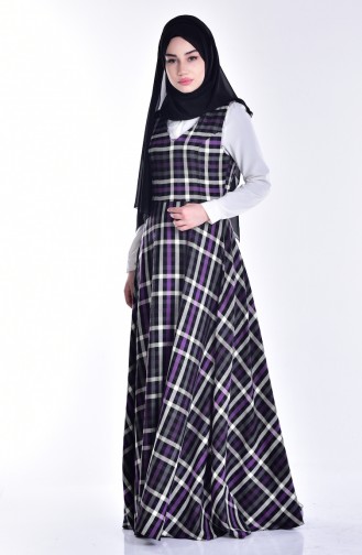 Purple İslamitische Jurk 7153-05