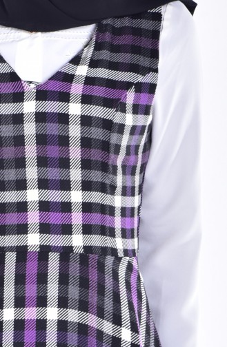 Purple İslamitische Jurk 7153-05