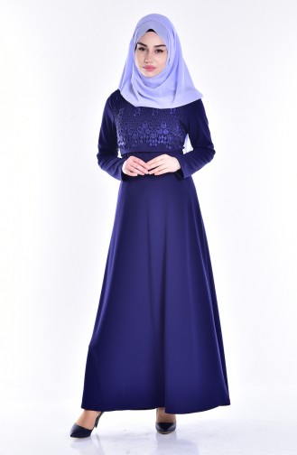 Purple Hijab Dress 0117-05