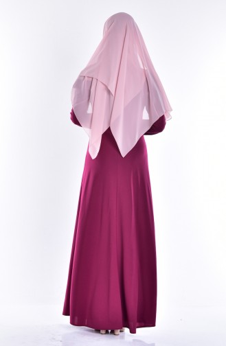 Plum Hijab Dress 4432-04