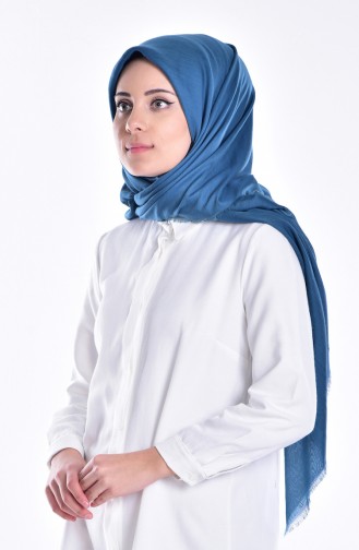 Büyük Boy Şal Eşarp 50370-17 Petrol
