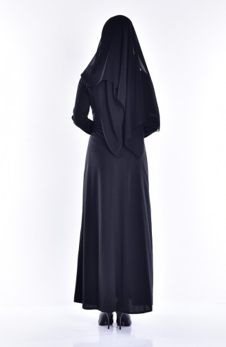 Black Hijab Dress 8000-06