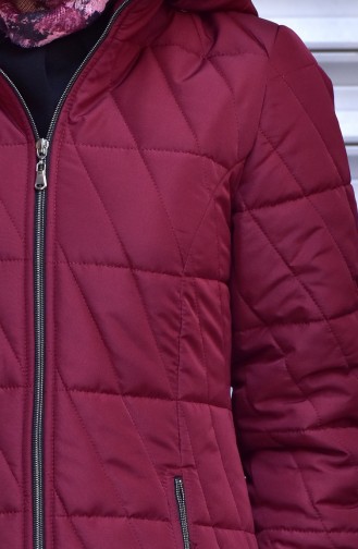 Claret Red Winter Coat 5053-03