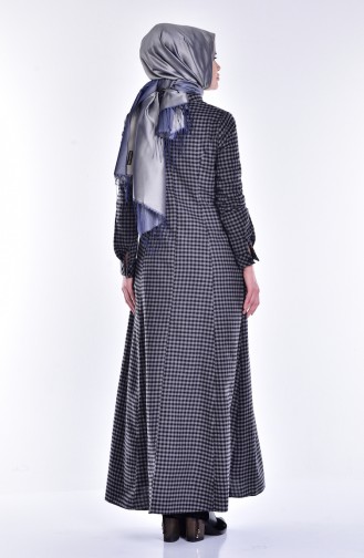 Gray Hijab Dress 7142-01