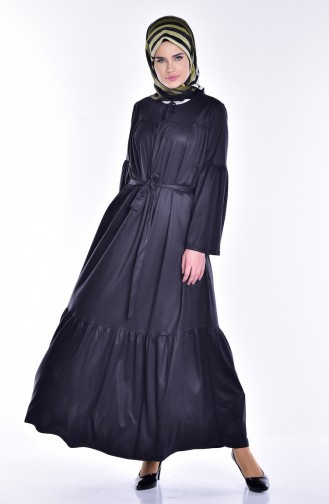 Black Hijab Dress 7554-01