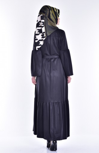 Black Hijab Dress 7554-01