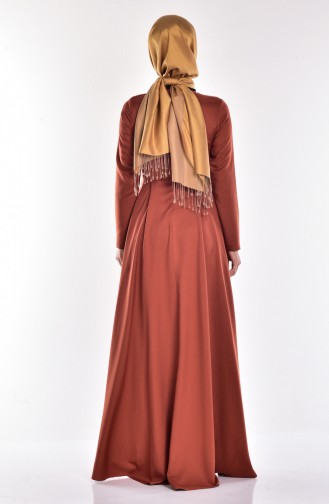 Tan Hijab Dress 4195-04