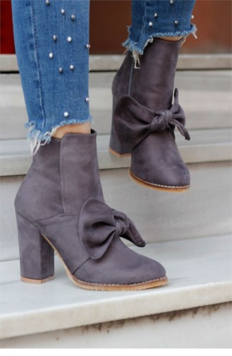 Dark Gray Boots-booties 8KISA0247871