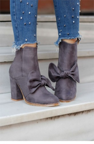 Dark Gray Boots-booties 8KISA0247871