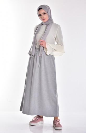 Gray Skirt 1821C-03