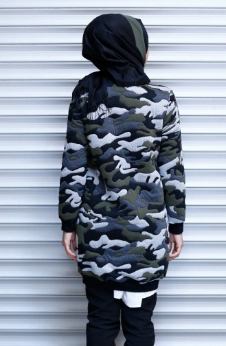 Cape a Motif Camouflage 15268-01 Vert Gris 15268-01