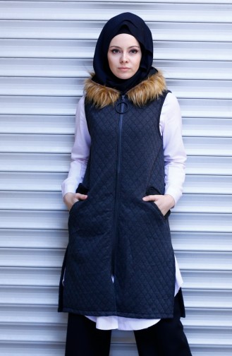 Light Black Gilet 14682-01