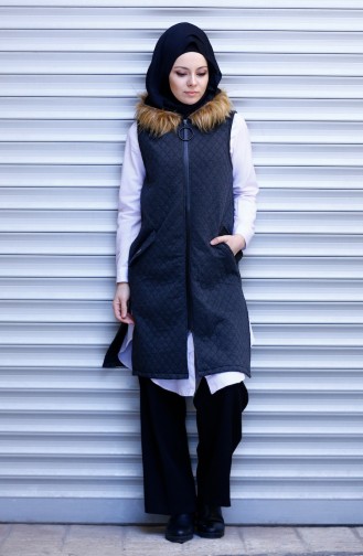 Light Black Gilet 14682-01